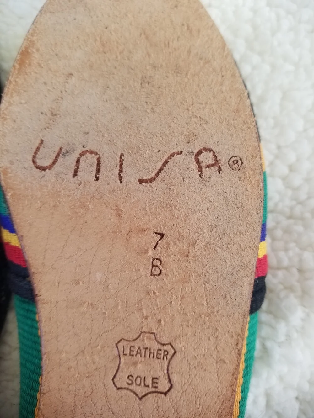 Unisa Made in Spain Multicolored Stripe Flats
